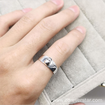 Popular Mens Rings 925 Sterling Silver Minimalist Ring